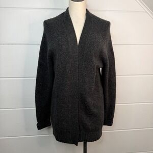 ASOS Size 4 Small Oversized Gray Knit Cardigan Open Minimalist